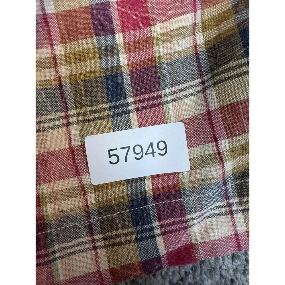Brooks Brothers Shorts Mens 34 Multicolor Madras Plaid Chino Cotton 11 In Inseam